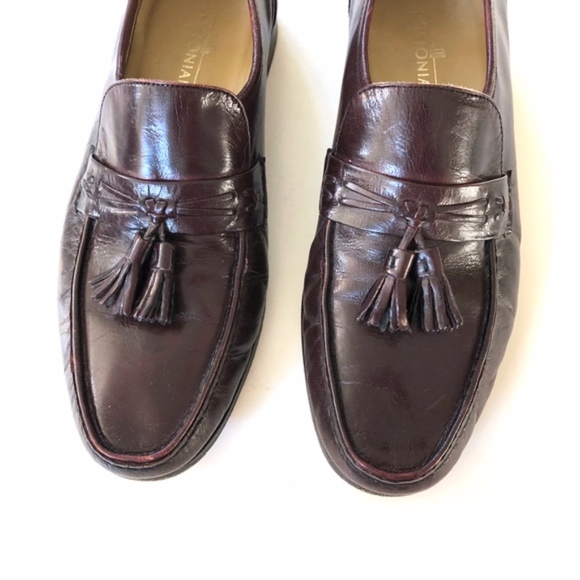 Bostonian Brown Burgundy Leather Tassel Loafers main image 4